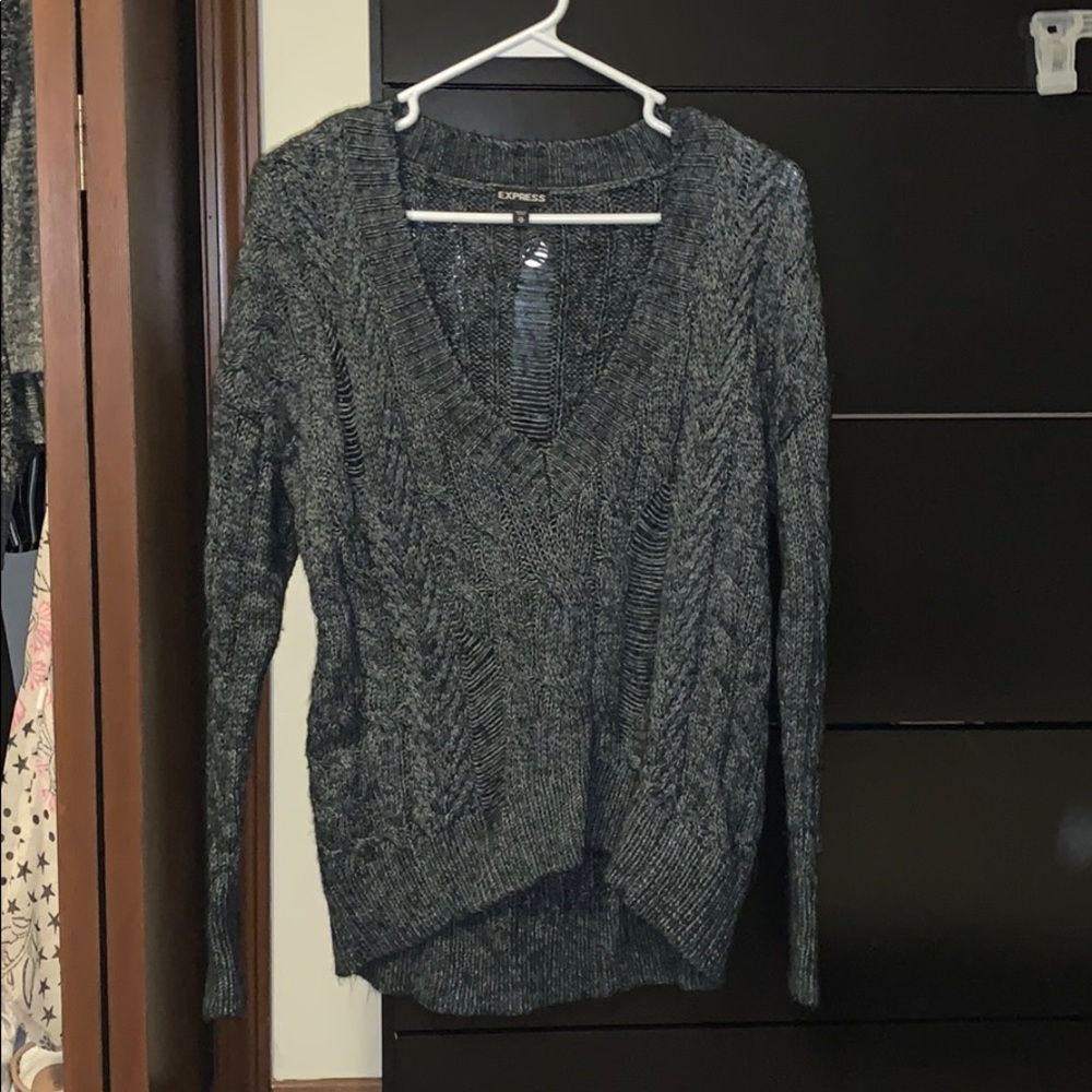 Express dark gray sweater